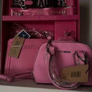 Steve Madden Vibrant Pink Crossbody Bag Set